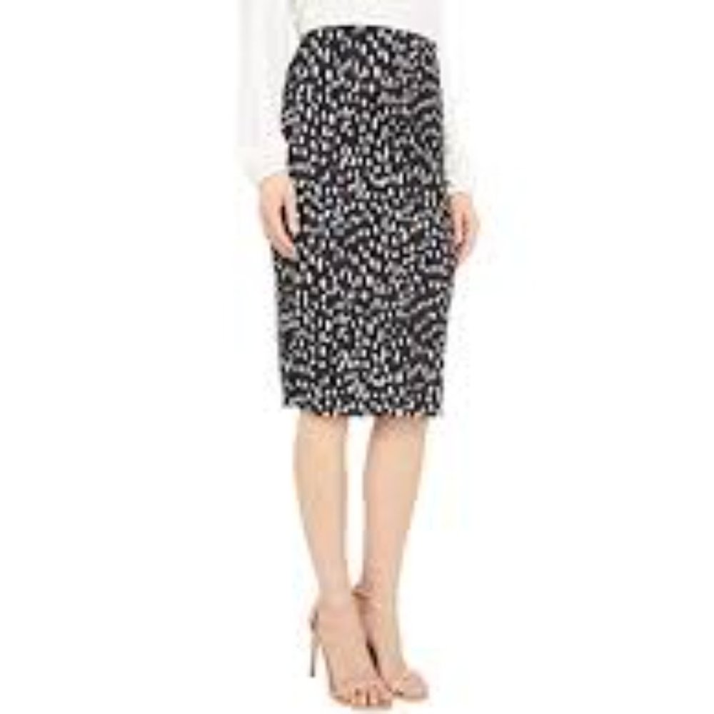 Vince Camuto Black & White Pull-on Pencil Skirt